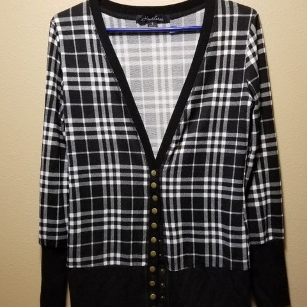 new Women's Plaid Cardigan Sweater